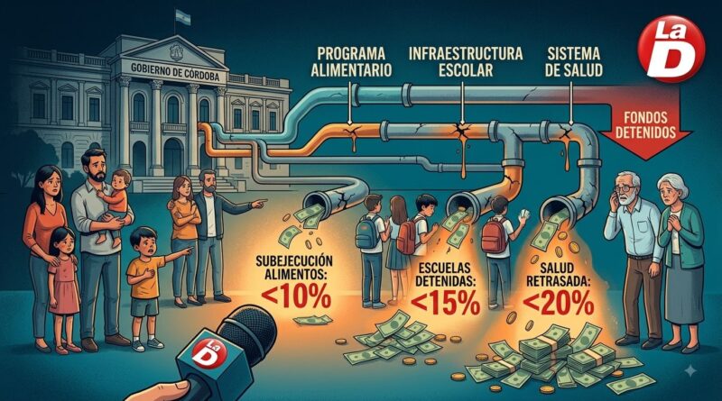 Subejecución en Córdoba: el gobierno gastó menos del 10% del presupuesto alimentario en el primer trimestre